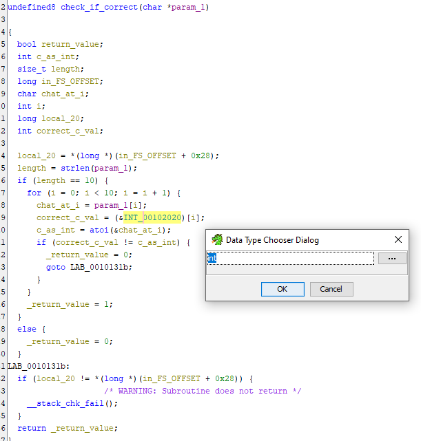 Renaming and Retyping in Ghidra